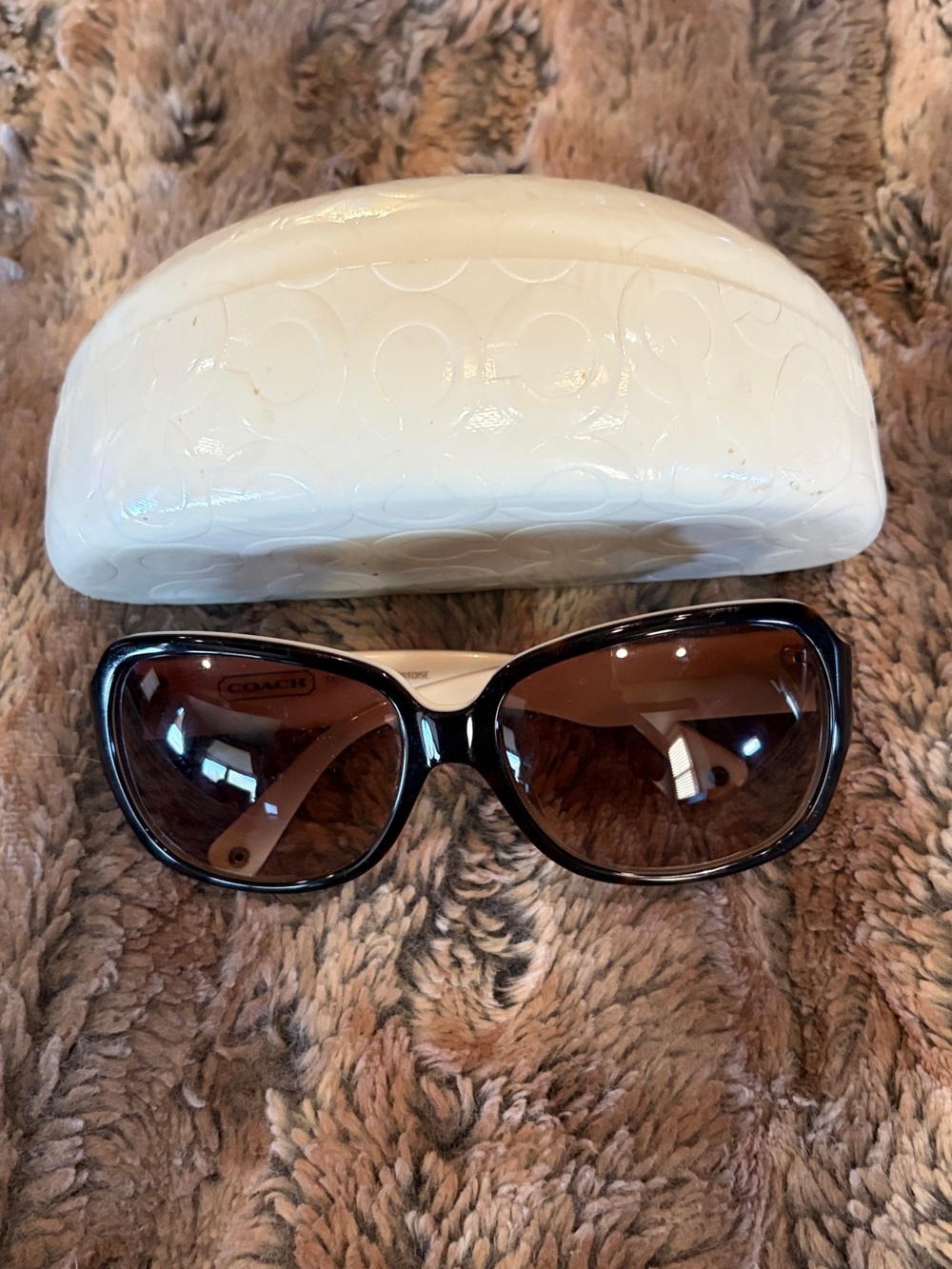 Coach Black and White Logo Sunglasses - Picture 8 of 13